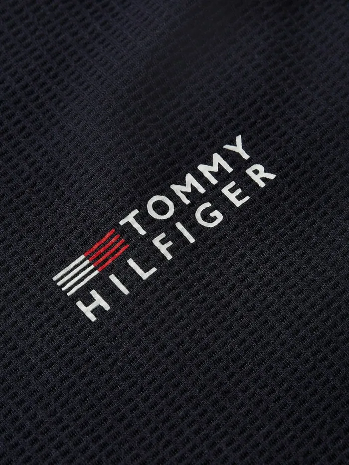 Tommy Hilfiger Th Stretch Logo TShirt Desert Sky Mens TShirts Popular