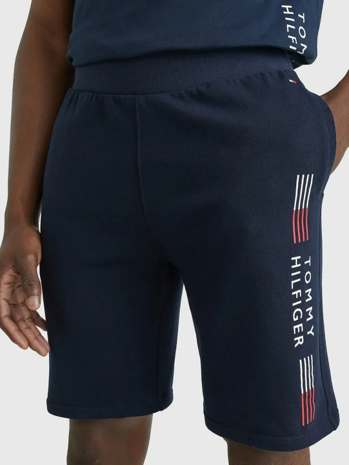 Tommy Hilfiger Th Stretch Logo Track Shorts Desert Sky Mens Loungewear and Nightwear Sale Tommy Hilfiger Th Stretch Logo Track Shorts Desert Sky Mens Loungewear and Nightwear Sale
