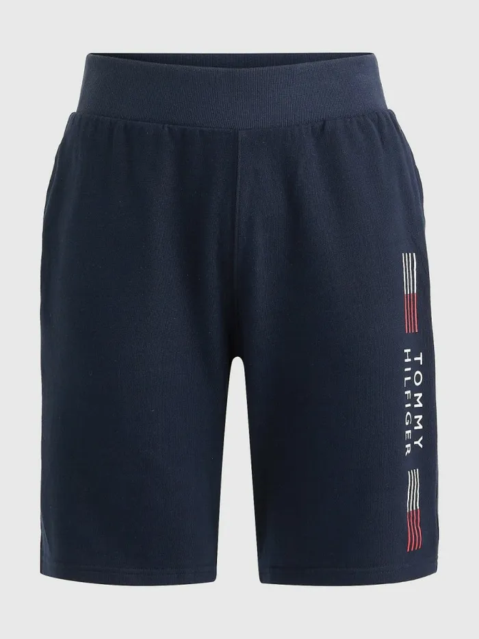 Tommy Hilfiger Th Stretch Logo Track Shorts Desert Sky Mens Loungewear and Nightwear Sale