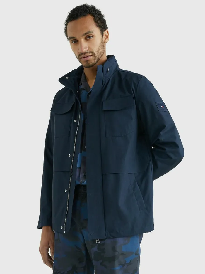Tommy Hilfiger Th Tech StandUp Collar Jacket Desert Sky Mens Coats and Jackets Online Tommy Hilfiger Th Tech StandUp Collar Jacket Desert Sky Mens Coats and Jackets Online