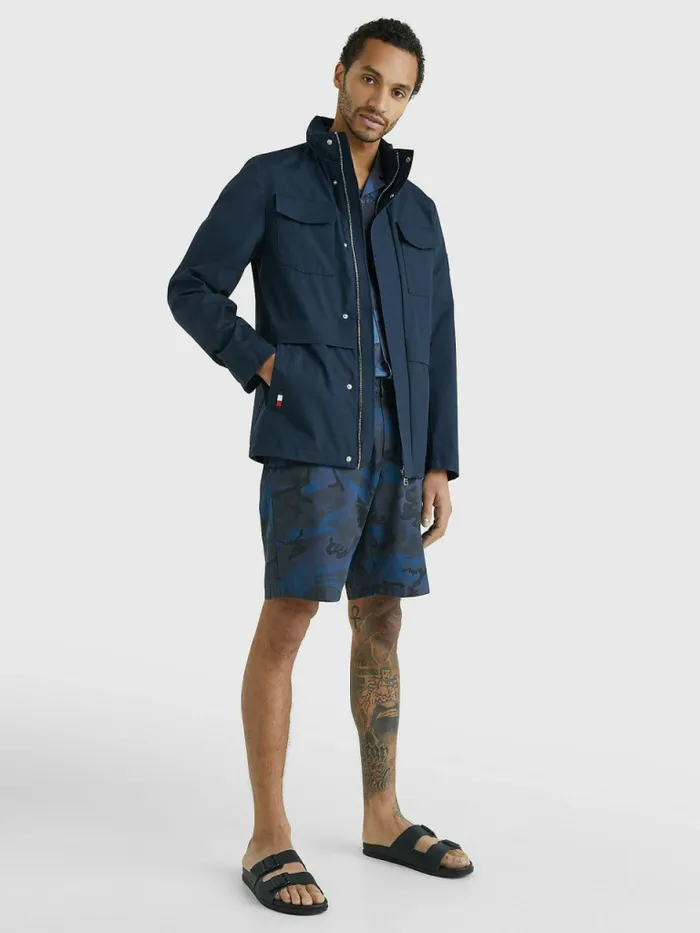 Tommy Hilfiger Th Tech StandUp Collar Jacket Desert Sky Mens Coats and Jackets Online
