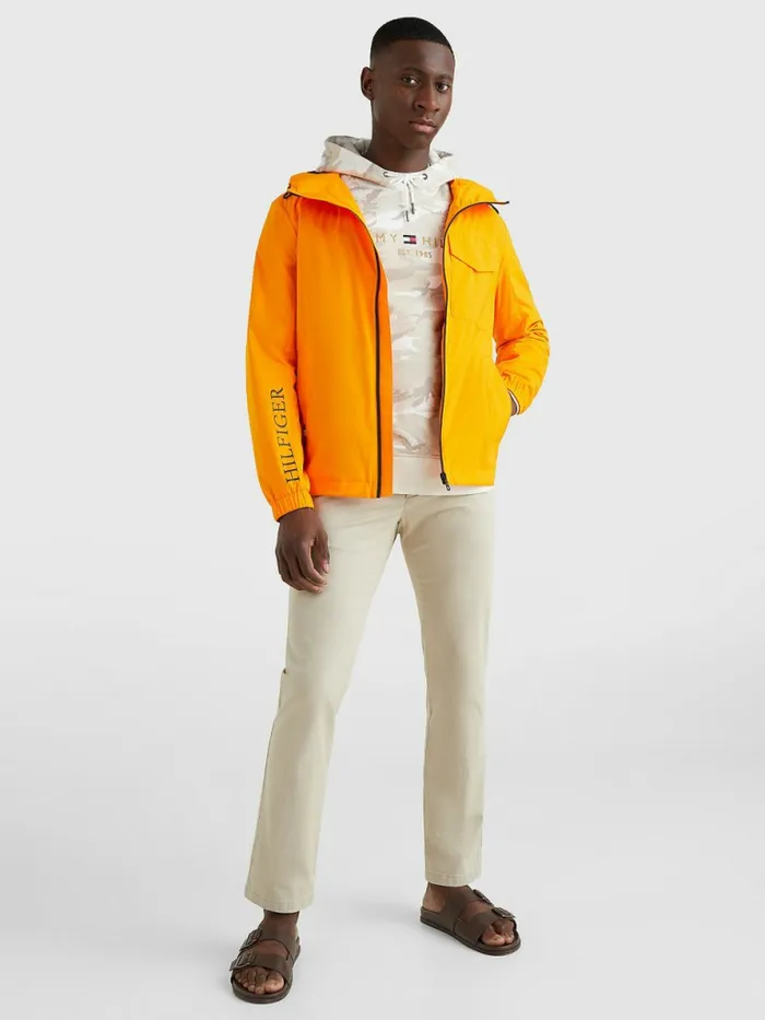 Tommy Hilfiger Th Tech Warm Hooded Jacket Hawaiian Orange Mens Coats and Jackets Gift for Friend