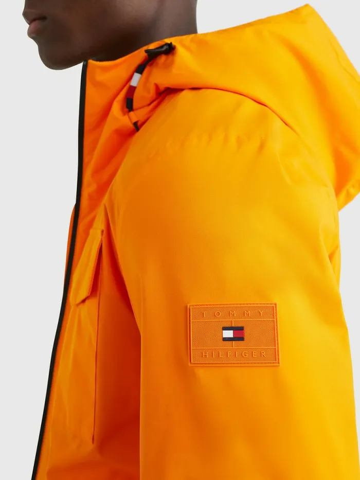 Tommy Hilfiger Th Tech Warm Hooded Jacket Hawaiian Orange Mens Coats and Jackets Gift for Friend