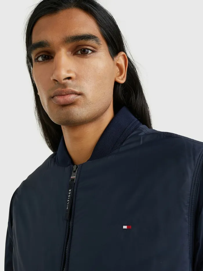 Tommy Hilfiger Th Warm Packable Insulated Bomber Jacket Desert Sky Mens Coats and Jackets Cheap On Sale