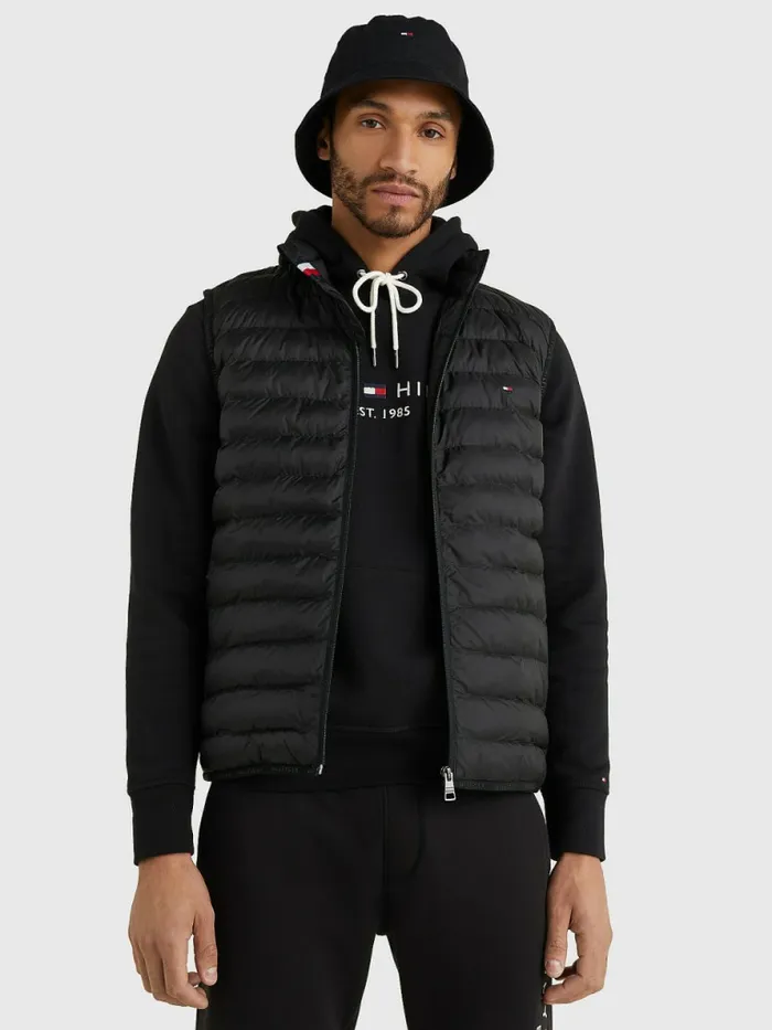 Tommy Hilfiger Th Warm Packable Padded Gilet Black Mens Coats and Jackets For Sale Tommy Hilfiger Th Warm Packable Padded Gilet Black Mens Coats and Jackets For Sale