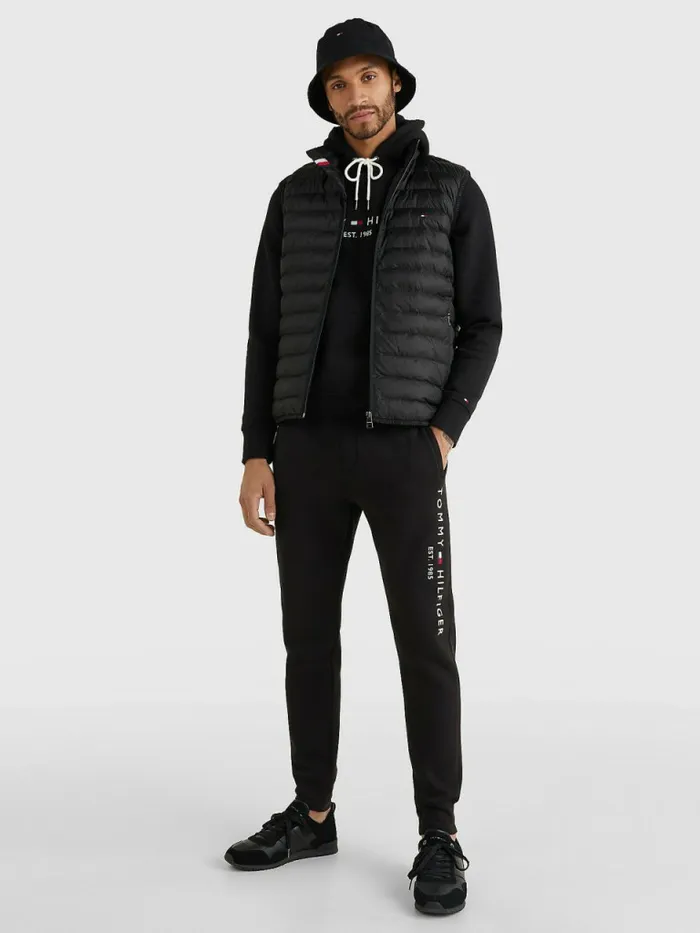 Tommy Hilfiger Th Warm Packable Padded Gilet Black Mens Coats and Jackets For Sale
