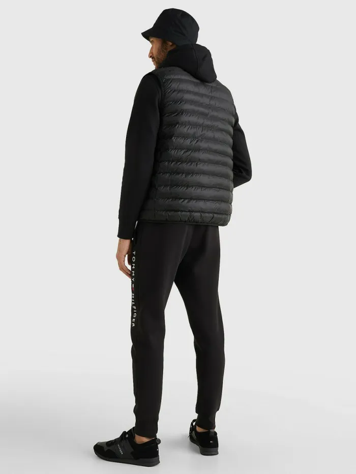 Tommy Hilfiger Th Warm Packable Padded Gilet Black Mens Coats and Jackets For Sale