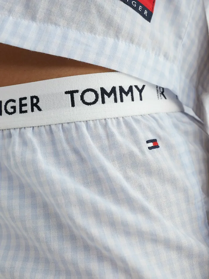 Tommy Hilfiger Tommy 85 Logo Waistband Shorts Gingham Womens Lounge and Nightwear Gift Ideas