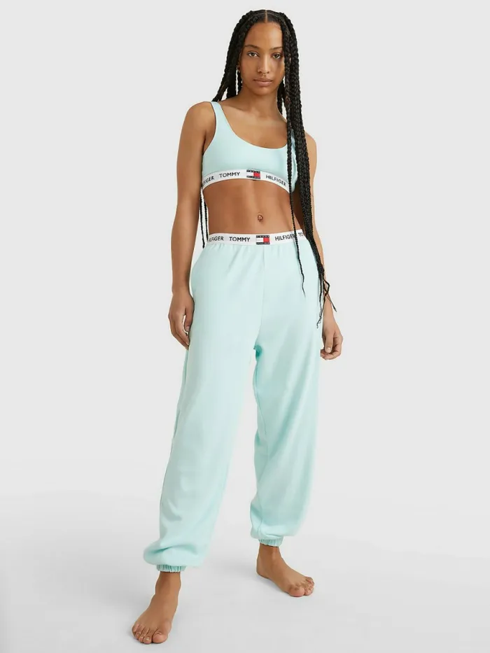 Tommy Hilfiger Tommy 85 Pastel Sweatpants Aqua Glow Womens Trousers Sale