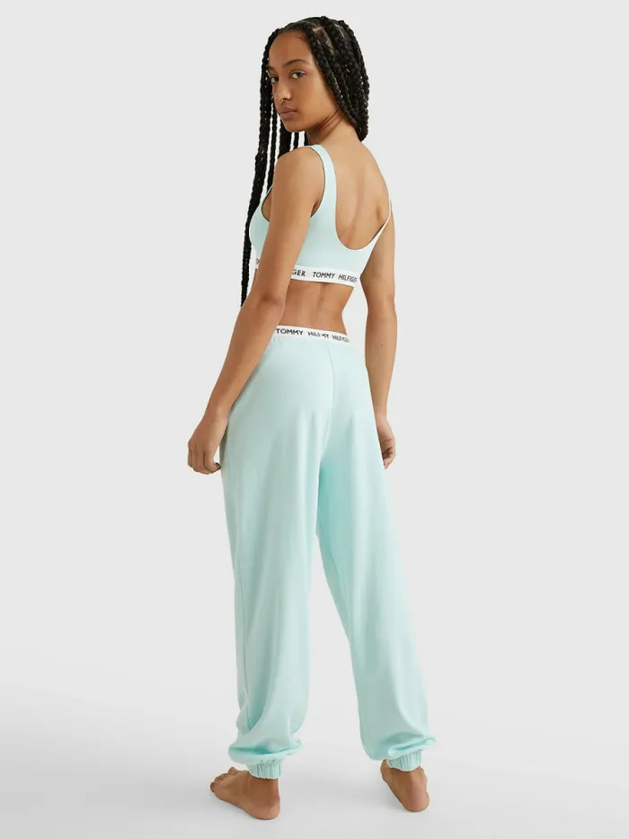 Tommy Hilfiger Tommy 85 Pastel Sweatpants Aqua Glow Womens Trousers Sale
