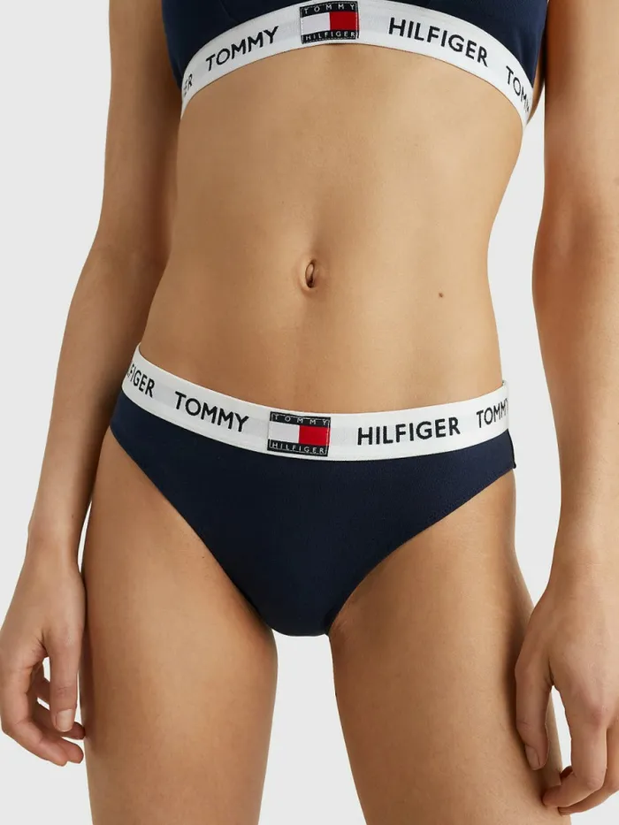 Tommy Hilfiger Tommy 85 Stretch Cotton Logo Briefs Navy Blazer Womens Essentials Tommy Hilfiger Tommy 85 Stretch Cotton Logo Briefs Navy Blazer Womens Essentials