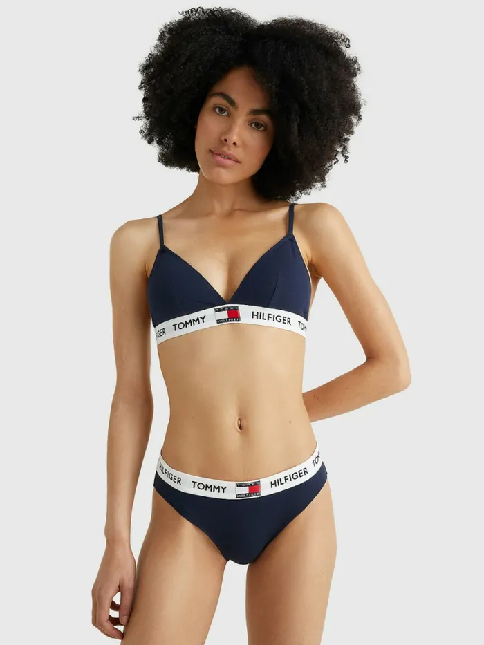 Tommy Hilfiger Tommy 85 Stretch Cotton Logo Briefs Navy Blazer Womens Essentials