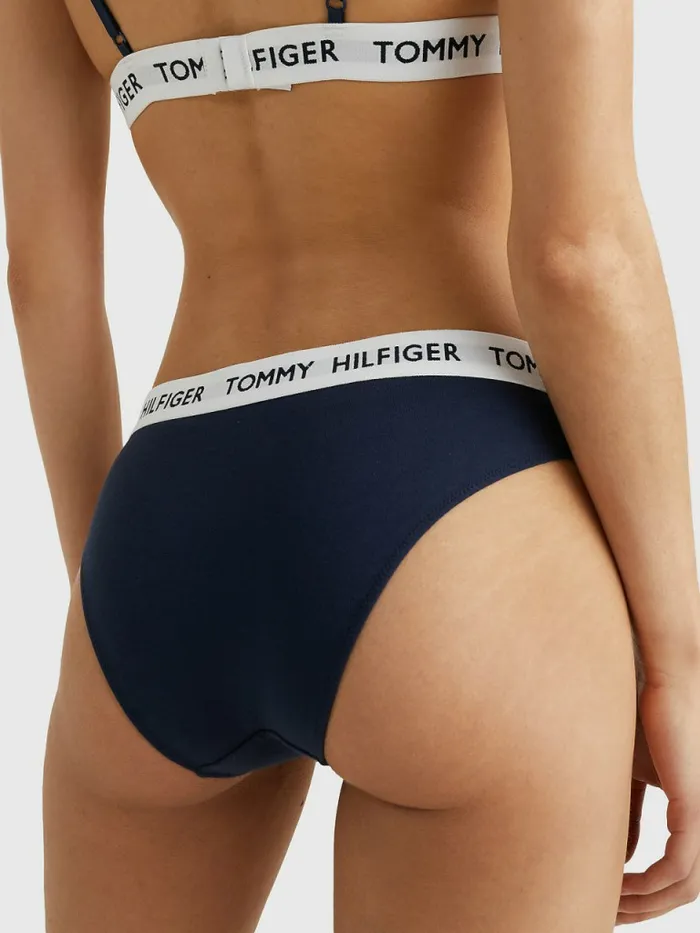 Tommy Hilfiger Tommy 85 Stretch Cotton Logo Briefs Navy Blazer Womens Essentials