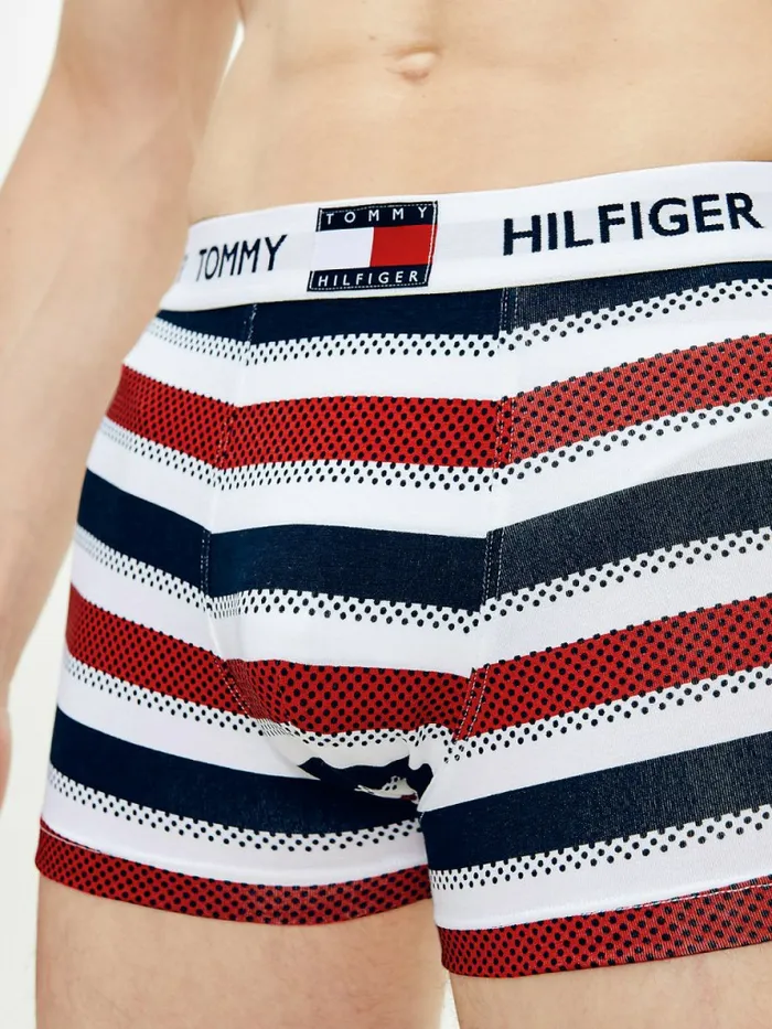 Tommy Hilfiger Tommy 85 Stretch Cotton Logo Trunks Dot Stripe Mens Underwear Gift for Friend