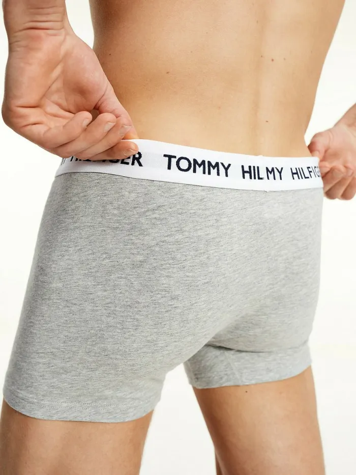 Tommy Hilfiger Tommy 85 Stretch Cotton Logo Trunks Light Grey Heather Mens Underwear Near Me