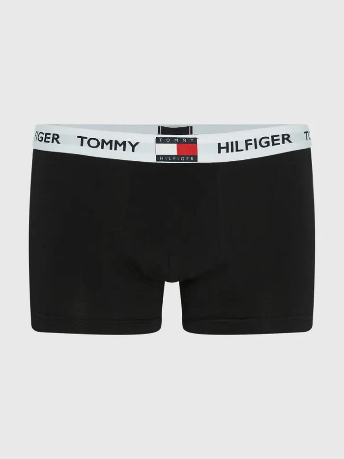 Tommy Hilfiger Tommy 85 Stretch Cotton Logo Trunks Pvh Black Mens Underwear Cheap On Sale