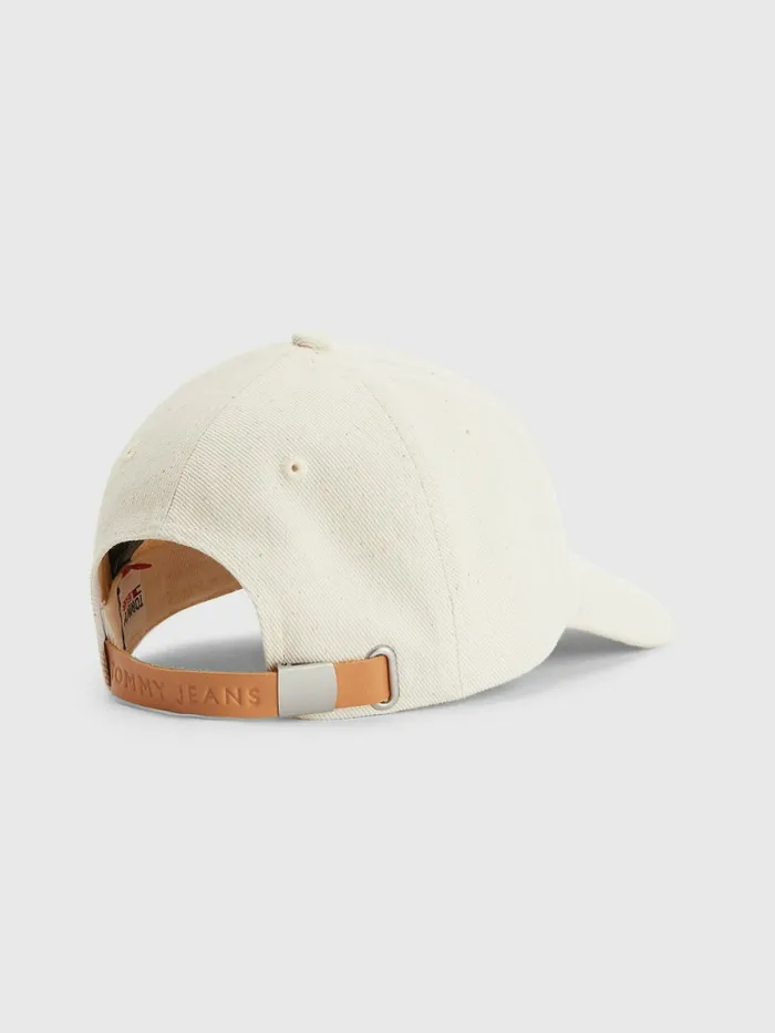 Tommy Hilfiger Tommy Badge Canvas Cap Natural Canvas Mens Hats and Scarves Gift Ideas