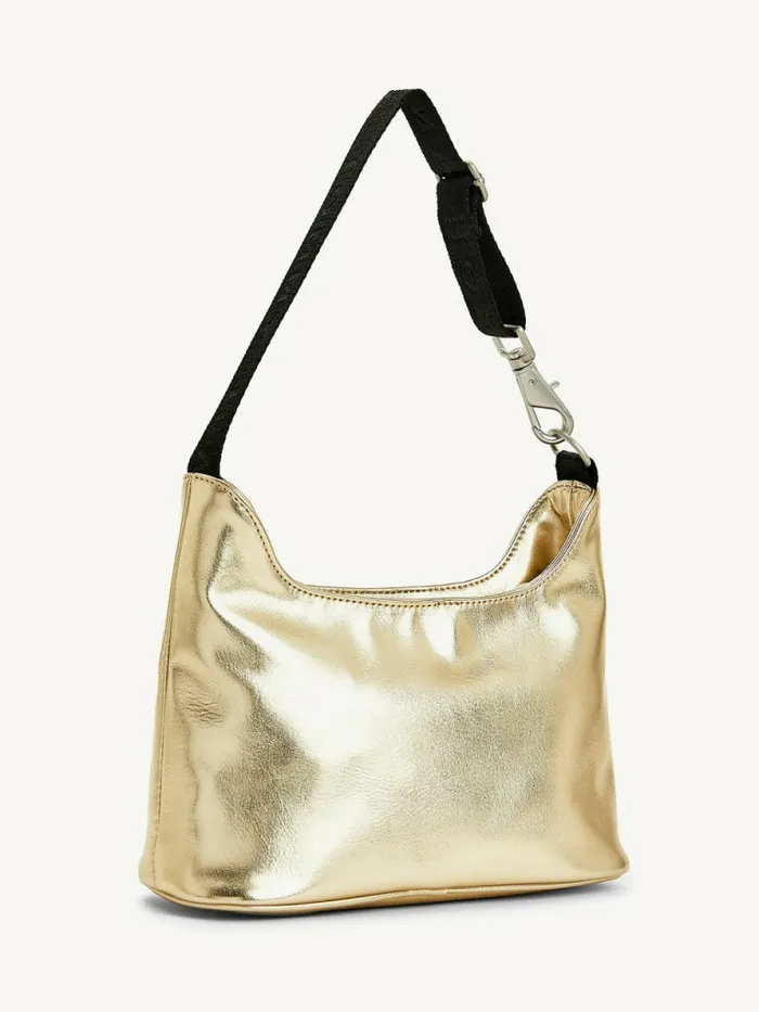 Tommy Hilfiger Tommy Badge Metallic Shoulder Bag Gold Womens Bags Near Me