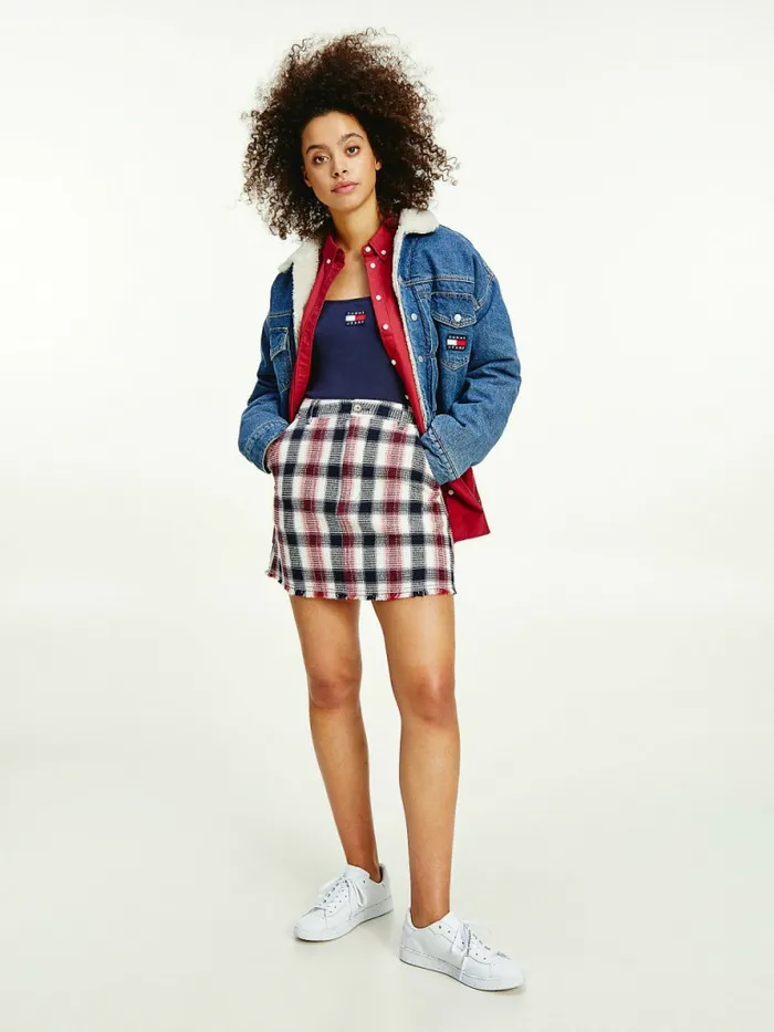 Tommy Hilfiger Tommy Badge Sherpa Denim Jacket Denim Light Womens Coats and Jackets Sale Tommy Hilfiger Tommy Badge Sherpa Denim Jacket Denim Light Womens Coats and Jackets Sale