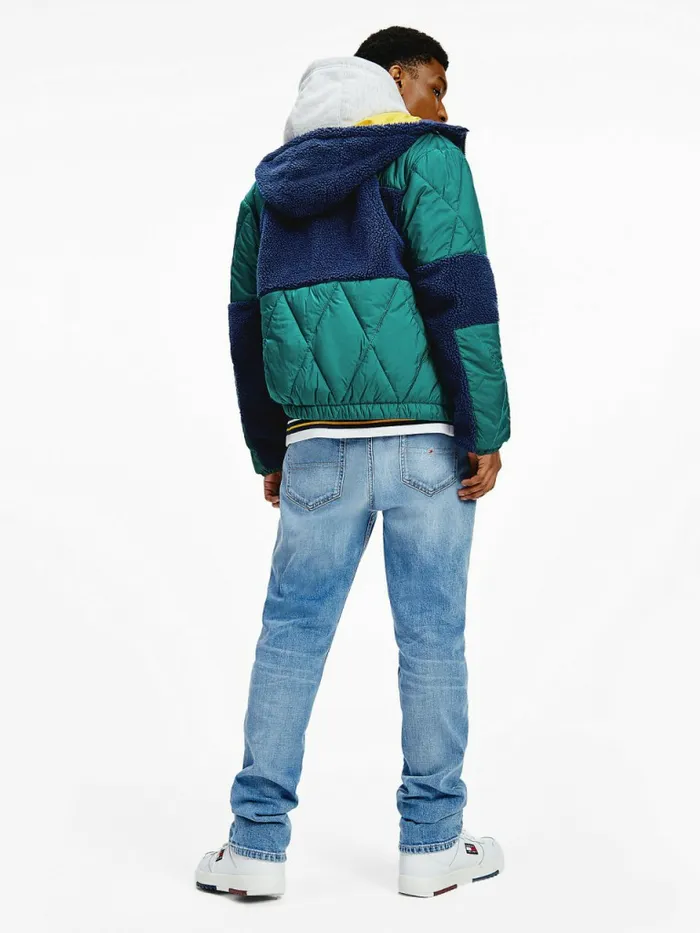 Tommy Hilfiger Tommy Badge Sherpa Jacket Rural Green Mens Coats and Jackets On Sale