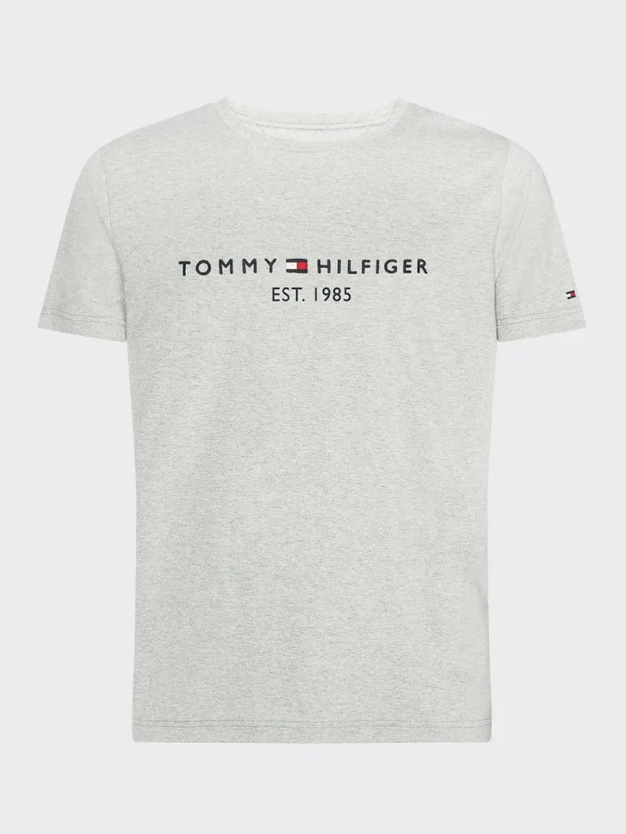 Tommy Hilfiger Tommy Hilfiger Logo TShirt Cloud Htr Mens Essentials