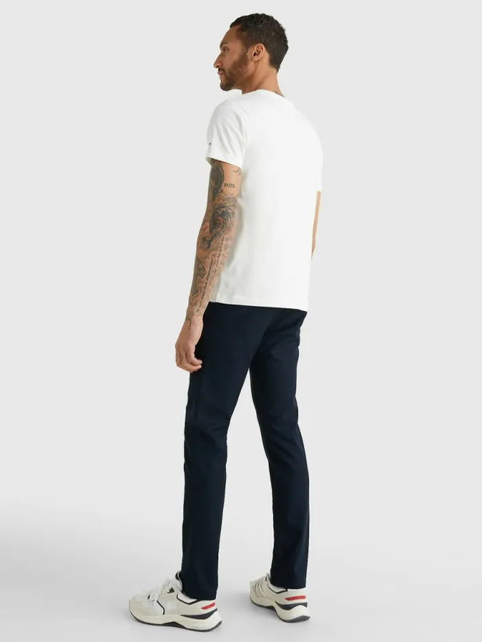 Tommy Hilfiger Tommy Hilfiger Logo TShirt Snow White Mens Essentials