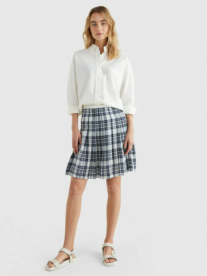 Tommy Hilfiger Tommy Icons Crest Boyfriend Shirt Ecru Womens Shirts and Blouses Popular