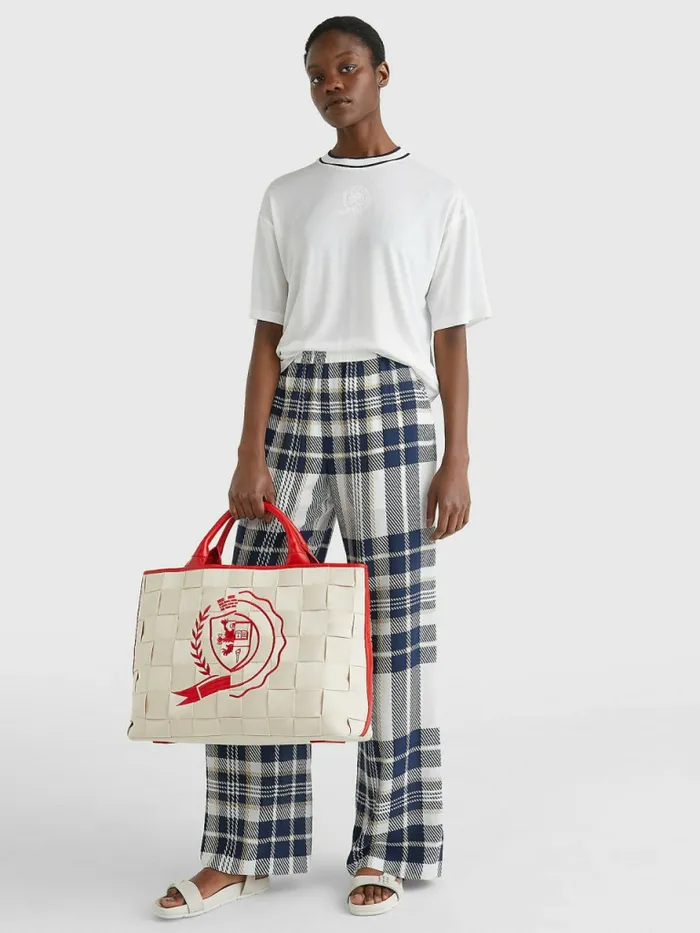 Tommy Hilfiger Tommy Icons Crest Canvas Tote Crest Womens Bags Sale