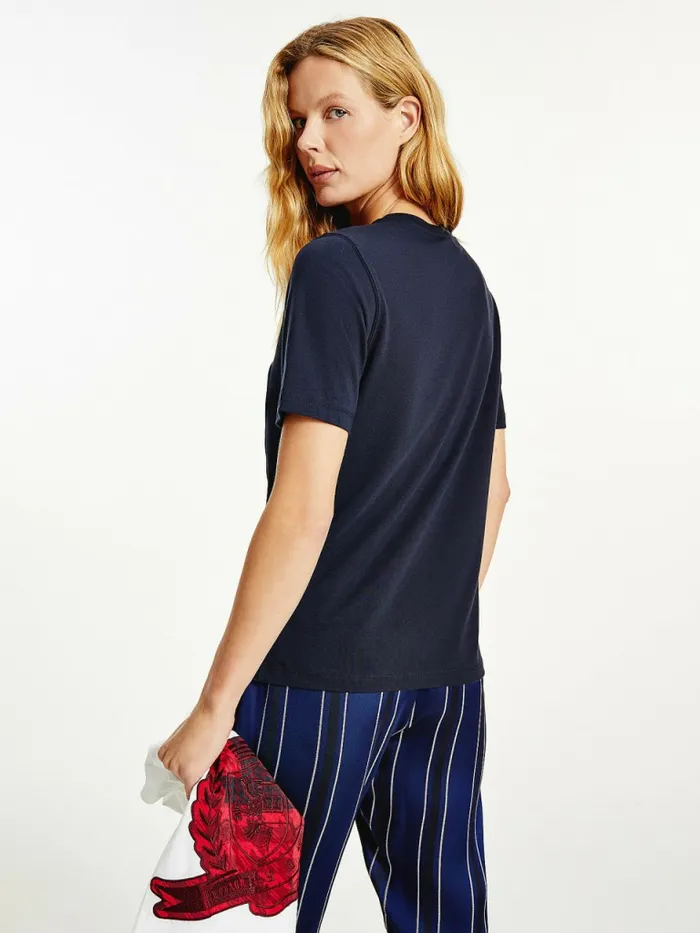 Tommy Hilfiger Tommy Icons Organic Cotton TShirt Desert Sky Womens TShirts Fashion