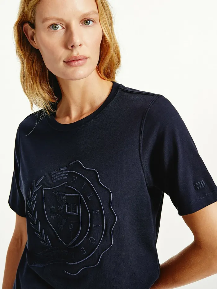 Tommy Hilfiger Tommy Icons Organic Cotton TShirt Desert Sky Womens TShirts Fashion