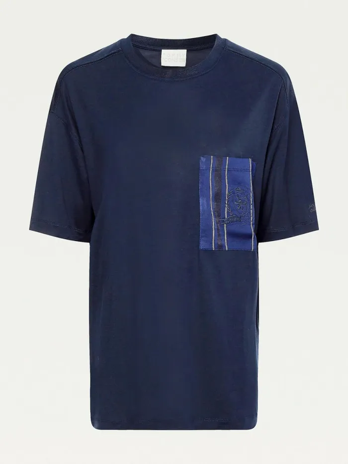 Tommy Hilfiger Tommy Icons Relaxed Fit TShirt Desert Sky Womens TShirts Gift for Friend