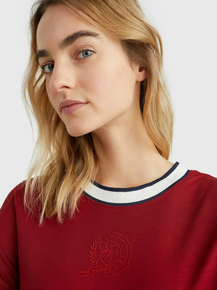 Tommy Hilfiger Tommy Icons Slim Fit TShirt Regatta Red Womens TShirts Gift 4 You