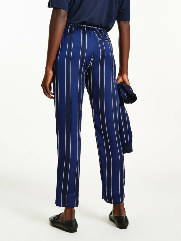 Tommy Hilfiger Tommy Icons Stripe Relaxed Tapered Trousers Icon Desert Sky Stp Womens Trousers