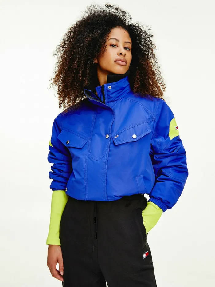 Tommy Hilfiger Tommy Jeans Tech Contrast Panel Jacket Court BlueMulti Womens Coats and Jackets Casaul Tommy Hilfiger Tommy Jeans Tech Contrast Panel Jacket Court BlueMulti Womens Coats and Jackets Casaul