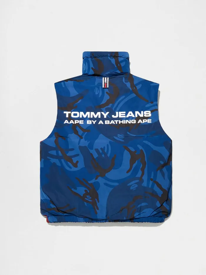 Tommy Hilfiger Tommy X Aape Reversible Vest Black Mens Coats and Jackets Cheap On Sale