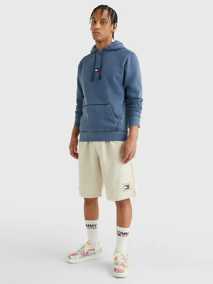 Tommy Hilfiger Tonal Circle Logo Fleece Hoody Twilight Navy Mens Sweatshirts and Hoodies Gift 4 You