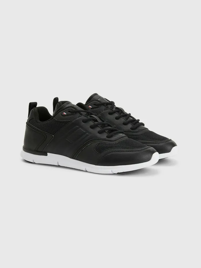 Tommy Hilfiger Tonal Flag Lightweight Trainers Black Womens Trainers For Sale