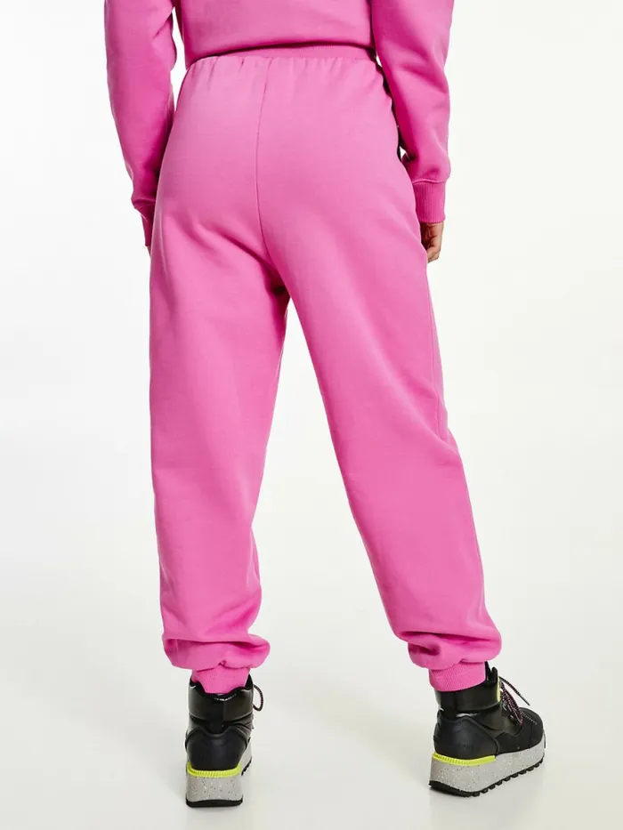 Tommy Hilfiger Tonal Tommy Badge Joggers Vivid Fuchsia Womens Trousers