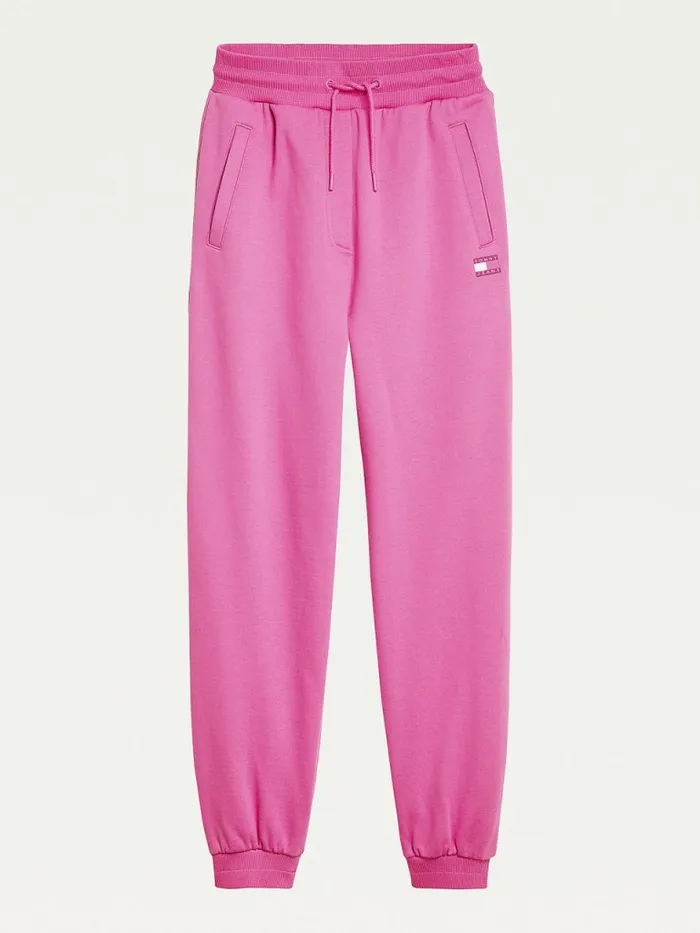 Tommy Hilfiger Tonal Tommy Badge Joggers Vivid Fuchsia Womens Trousers