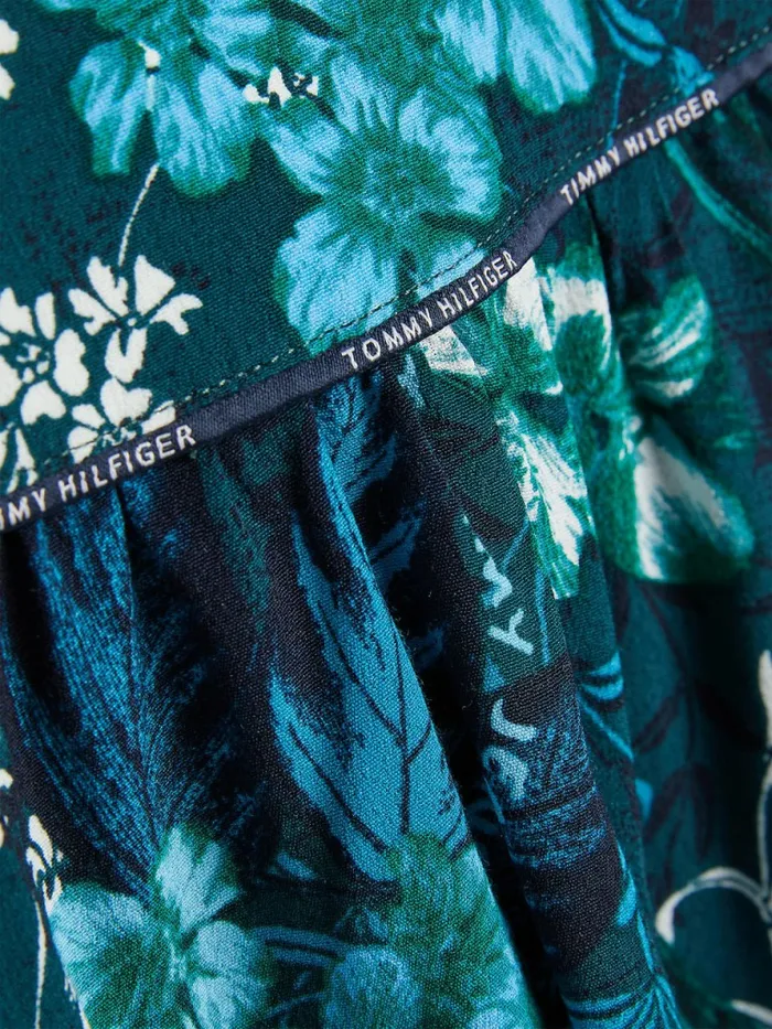 Tommy Hilfiger Tropical Floral Skirt Green Tropical Flower Girls Trousers Shorts and Skirts Casaul