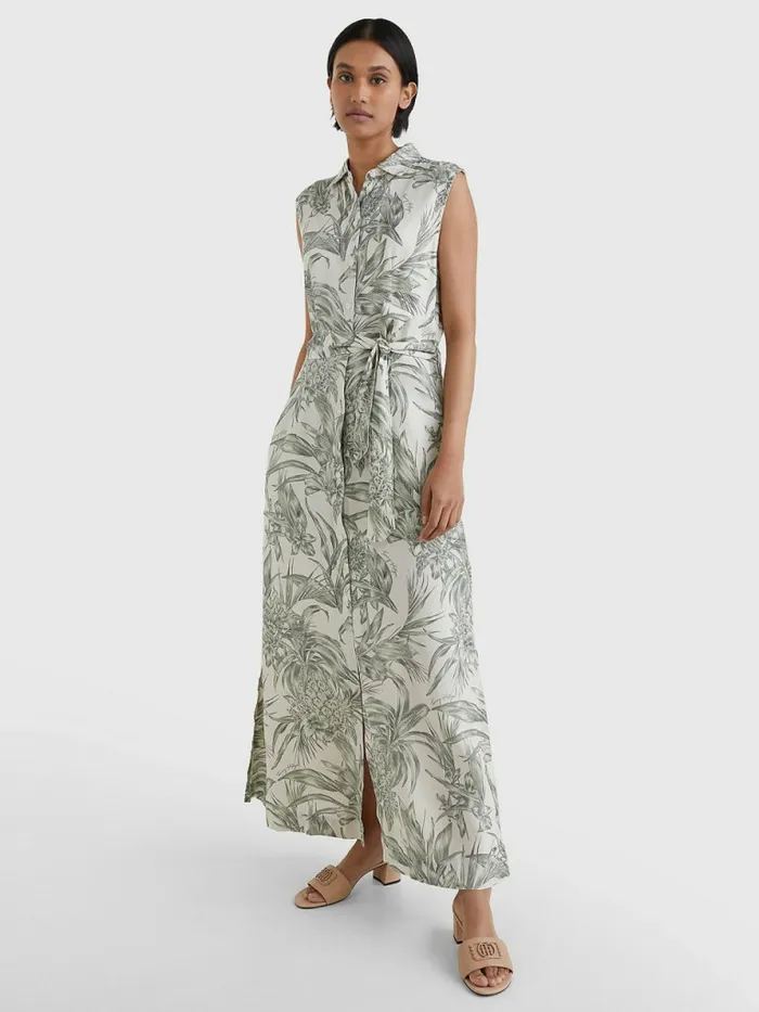 Tommy Hilfiger Tropical Print Shirt Dress Pineapple IslandEcru Womens Dresses and Jumpsuits Gift Ideas Tommy Hilfiger Tropical Print Shirt Dress Pineapple IslandEcru Womens Dresses and Jumpsuits Gift Ideas