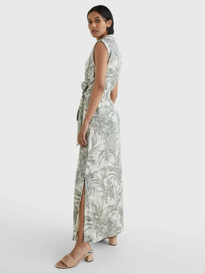 Tommy Hilfiger Tropical Print Shirt Dress Pineapple IslandEcru Womens Dresses and Jumpsuits Gift Ideas