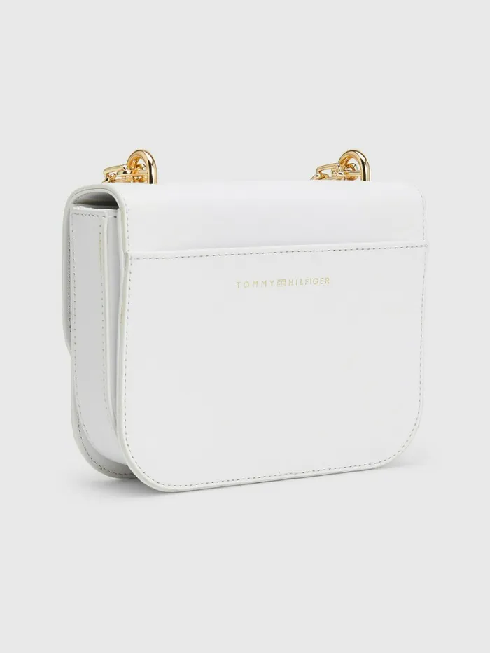 Tommy Hilfiger Turn Lock Mini Crossover Bag Bright White Womens Bags For Sale