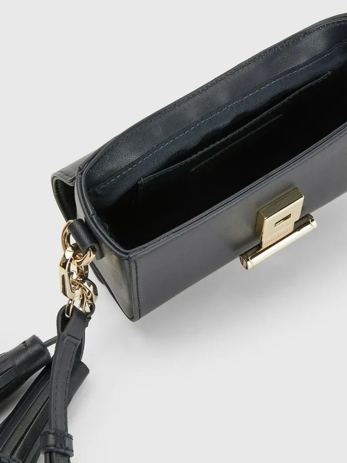 Tommy Hilfiger Turn Lock Signature Mini Crossover Bag Desert Sky Womens Bags Fashion