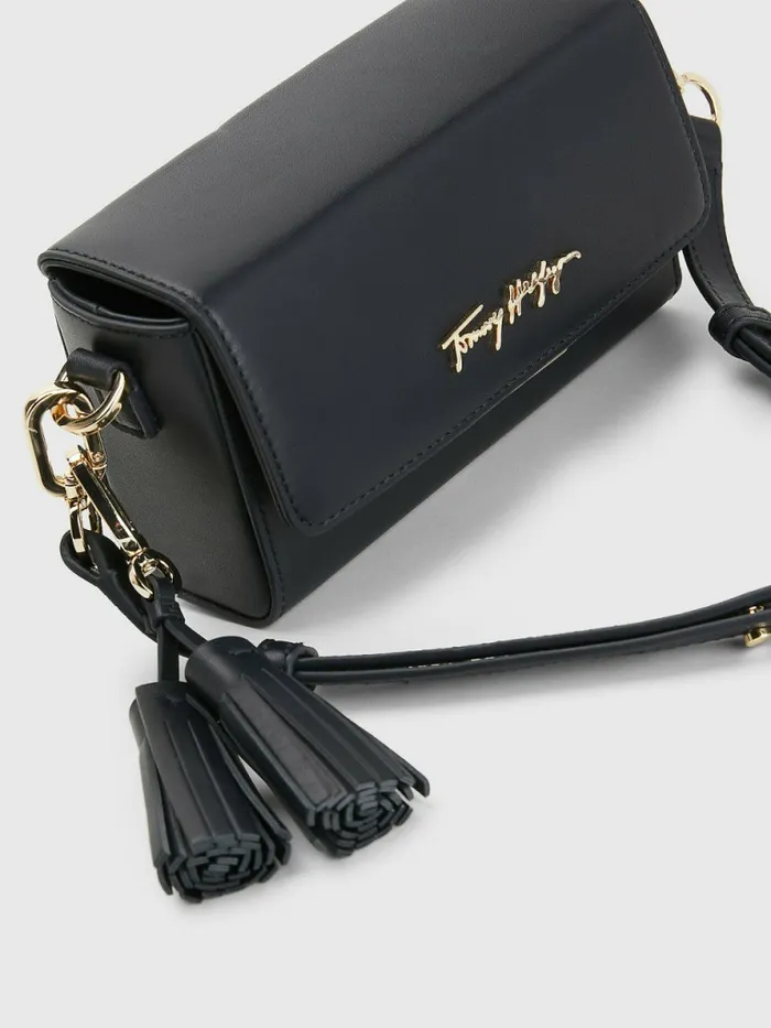 Tommy Hilfiger Turn Lock Signature Mini Crossover Bag Desert Sky Womens Bags Fashion