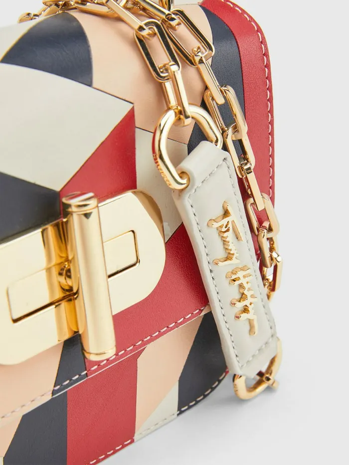 Tommy Hilfiger Turn Lock Small Leather Crossover Bag Corporate Intarsia Womens Bags Cheap On Sale