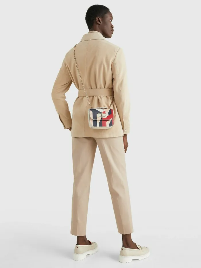 Tommy Hilfiger Turn Lock Small Leather Crossover Bag Corporate Intarsia Womens Bags Cheap On Sale