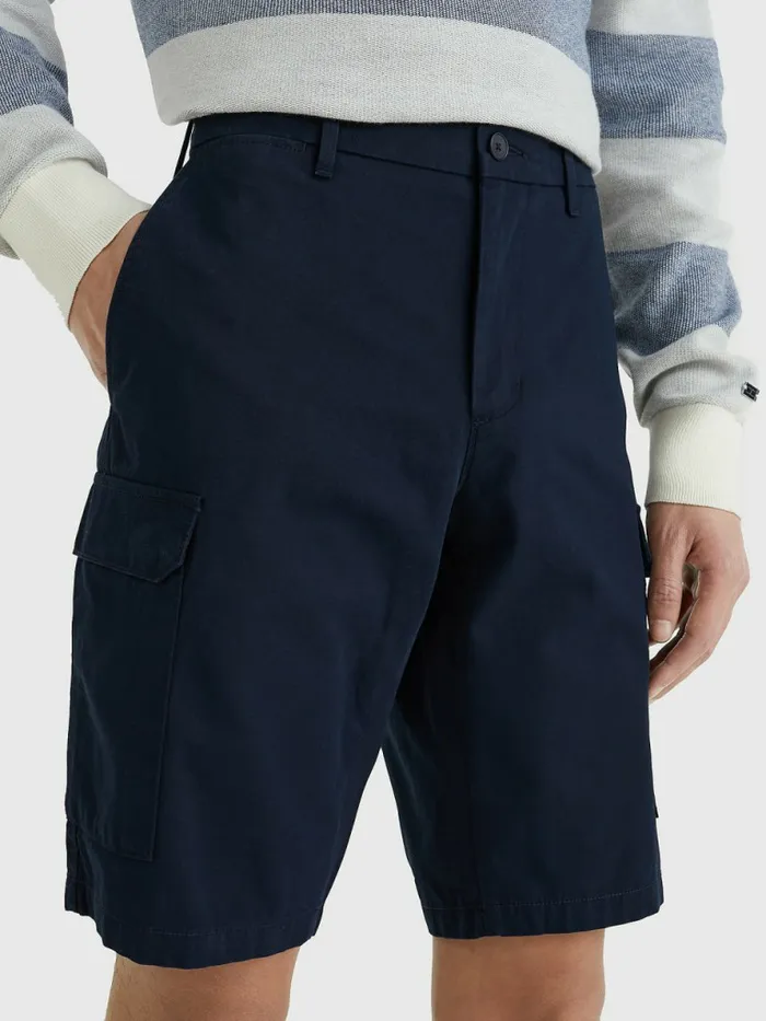 Tommy Hilfiger Twill Cargo Shorts Desert Sky Mens Shorts Fashion