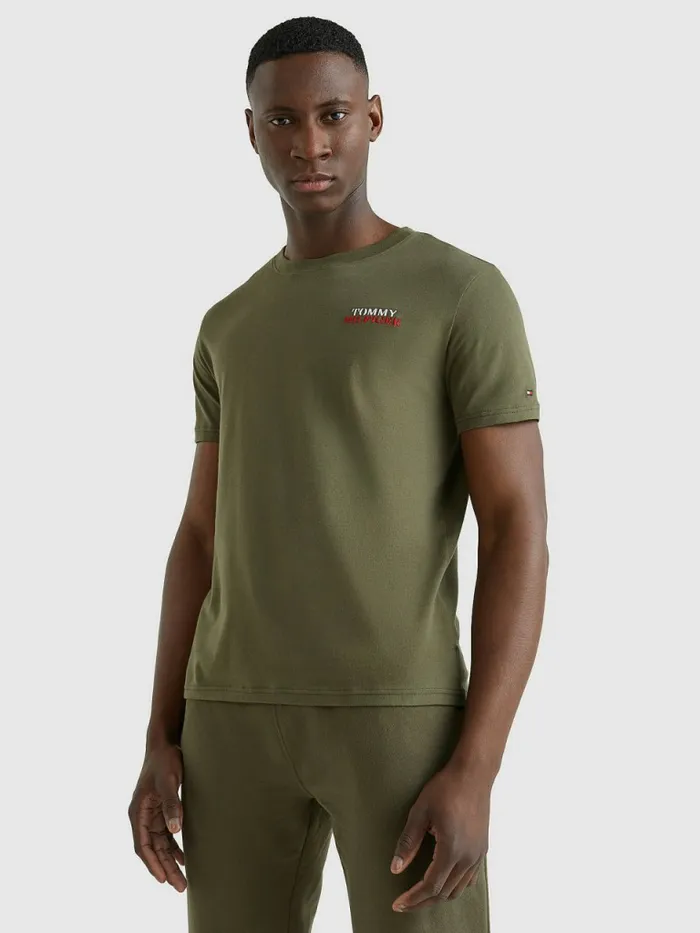 Tommy Hilfiger Ultra Soft Crew Neck TShirt Army Green Mens Loungewear and Nightwear Tommy Hilfiger Ultra Soft Crew Neck TShirt Army Green Mens Loungewear and Nightwear