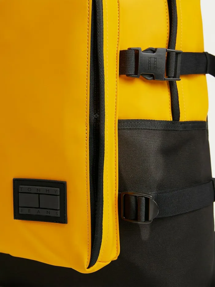 Tommy Hilfiger Urban Tommy Badge Backpack Prairie Yellow Mens Bags Popular